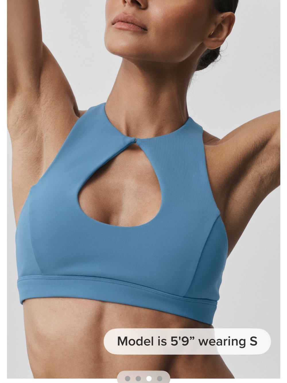 ALO Yoga Blue Keyhole Sports Bralette